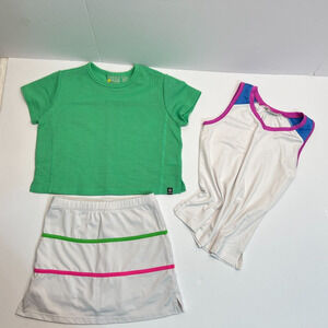 Little Miss Tennis/Zella Shirt and Skirt Tank Top Short Sleeve Multicolor, Sz S